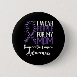 Ik Draag Paars voor mijn moeder Pancreas Kanker Aw Ronde Button 5,7 Cm