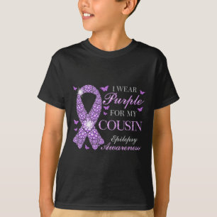 Ik Draag Paars voor mijn neef Epilepsy Bewustheid T-shirt