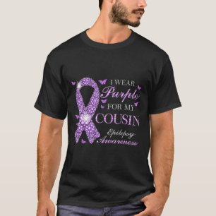 Ik Draag Paars voor mijn neef Epilepsy Bewustheid T-shirt