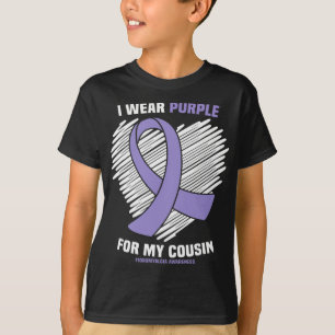 Ik Draag Paars voor mijn neef fibromyalgie bewustz T-shirt