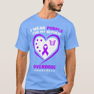 Ik draag paars voor mijn neef Overdosis Bewustzijn T-shirt