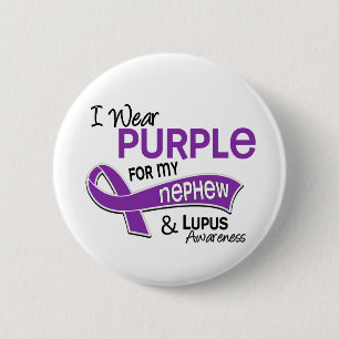Ik Draag Paars voor mijn Nephew 42 lupus Ronde Button 5,7 Cm