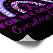 Ik Draag Paars voor mijn oma overdosering Poster (Hoek)