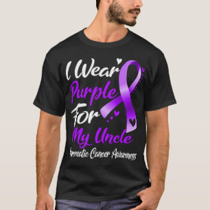 Ik Draag Paars voor mijn oom Pancreatic Cancer AWa T-shirt