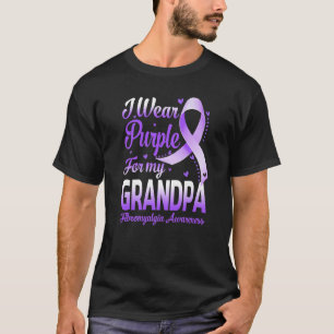 Ik Draag Paars voor mijn opa fibromyalgia Awarenes T-shirt