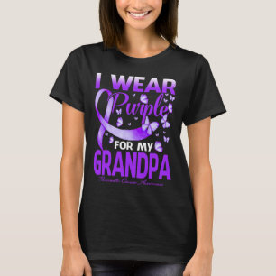Ik Draag Paars voor mijn opa Pancreatic Cancer Awa T-shirt