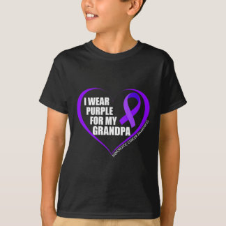 Ik Draag Paars voor mijn opa Pancreatic Cancer Awa T-shirt