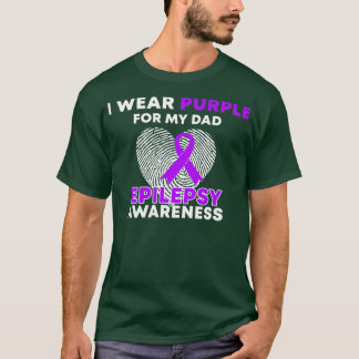 Ik Draag Paars voor mijn pa Epilepsy Bewustheid T-shirt