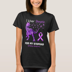 Ik draag paars voor mijn stiefvader epilepsie bewu t-shirt
