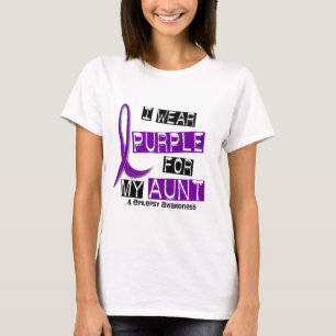 Ik Draag Paars voor mijn tante 37 epilepsie T-shirt