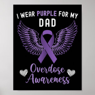 Ik Draag Paars voor mijn vader overdosis Poster