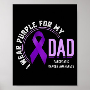 Ik Draag Paars voor mijn vader Pancreas Kanker Awa Poster