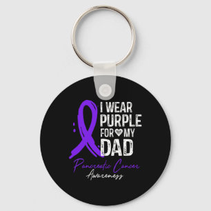 Ik Draag Paars voor mijn vader Shirt pancreaskanke Sleutelhanger