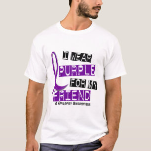 Ik Draag Paars voor mijn vriend 37 epilepsie T-shirt