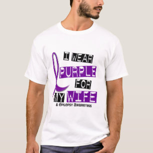 Ik Draag Paars voor mijn vrouw 37 epilepsie T-shirt