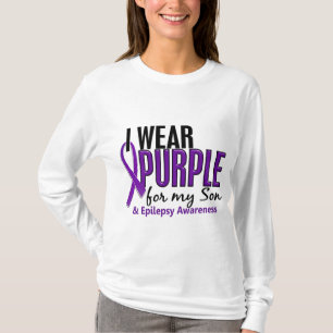 Ik Draag Paars voor mijn zoon 10 epilepsie T-shirt