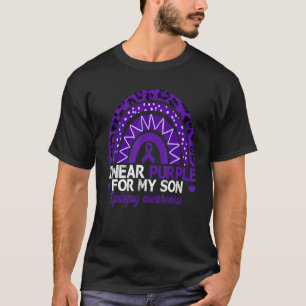 Ik Draag Paars voor mijn zoon Epilepsy Bewustheid  T-shirt
