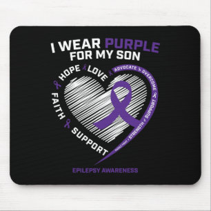Ik Draag Paars voor mijn zoon Epilepsy Bewustzijn Muismat