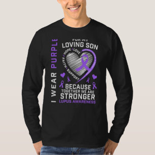 Ik Draag Paars voor mijn zoon Lupus Awareness Ribb T-shirt