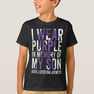 Ik Draag Paars voor mijn zoon Overdosis Bewustheid T-shirt