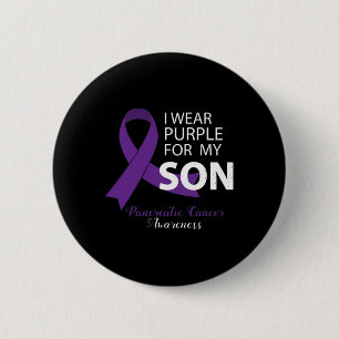 Ik Draag Paars voor mijn zoon - pancreaskanker Ronde Button 5,7 Cm