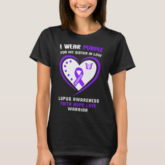 Ik draag Paars voor mijn zuster in de wet Lupus Aw T-shirt