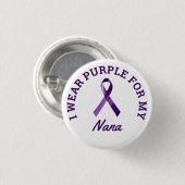 Ik Draag Paarse Alzheimer Ronde Button 3,2 Cm (Voorkant /achterkant)