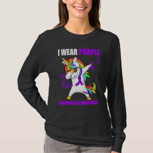 Ik Draag Paarse fibromyalgie Bewustheid T-shirt