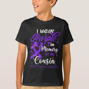 Ik Draag Paarse in het geheugen voor mijn neef ove T-shirt