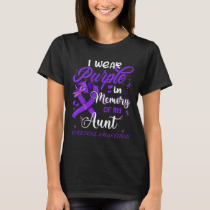 Ik Draag Paarse in het geheugen voor mijn tante ov T-shirt