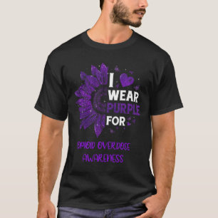 Ik Draag Paarse lint opioïde overdosis bewustzijn T-shirt
