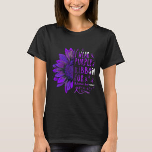 Ik Draag Paarse lint voor Alzheimerheimer bewustzi T-shirt