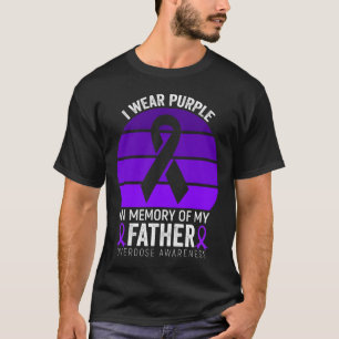 Ik Draag Paarse Overdosis Awareness Paarse Lintvet T-shirt