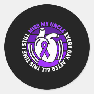 Ik Draag Paarse Overdosis Bewustzijn Paarse Lint U Ronde Sticker