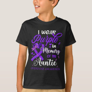 Ik Draag Paarse ter nagedachtenis aan mijn tante o T-shirt