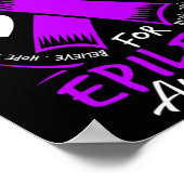 Ik Draag Paarse voor epilepsiebewustzijn Poster (Hoek)