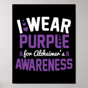 Ik Draag Paarse voor Heimerheimer's Awareness Deme Poster