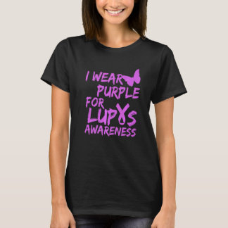 Ik Draag Paarse voor Lupus Awareness Ribbon 2 T-shirt