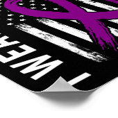 Ik Draag Paarse voor mezelf alvleesklier kanker pr Poster (Hoek)