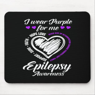 Ik Draag Paarse voor mij Warrior Fighter Epilepsie Muismat