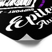 Ik Draag Paarse voor mij Warrior Fighter Epilepsie Poster (Hoek)