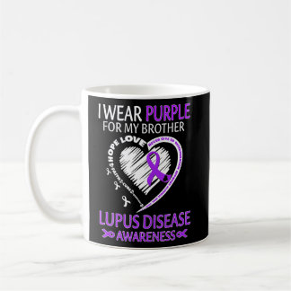 Ik Draag Paarse voor mijn broer Lupus Disease Awar Koffiemok