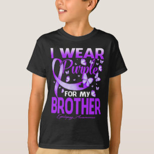 Ik Draag Paarse voor mijn broertje Epilepsie Bewus T-shirt