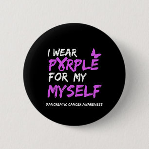 Ik Draag Paarse voor mijn eigen alvleesklier kanke Ronde Button 5,7 Cm