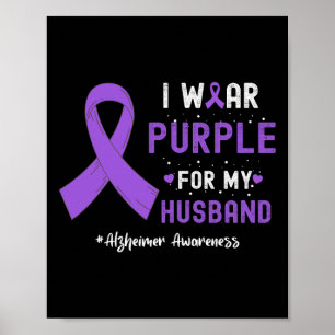 Ik Draag Paarse voor mijn man Heimerheimer's Aware Poster