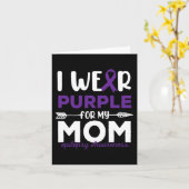 Ik Draag Paarse voor mijn moeder Epilepsie Bewustz Kaart (Gele Bloem)