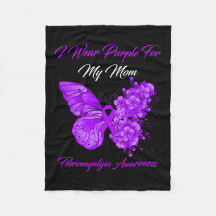 Ik Draag Paarse voor mijn moeder fibromyalgie krij Fleece Deken