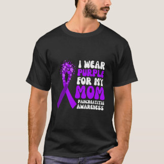 Ik Draag Paarse voor mijn moeder Pancreatitis Awar T-shirt