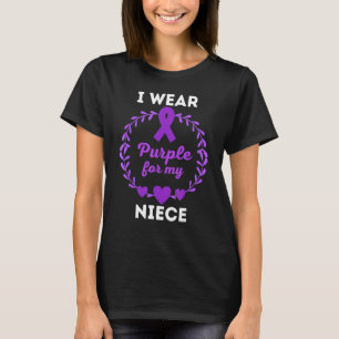 Ik Draag Paarse voor mijn nichtje Lupus Awareness  T-shirt