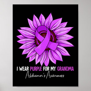 Ik Draag Paarse voor mijn oma Heimerheimer's Aware Poster